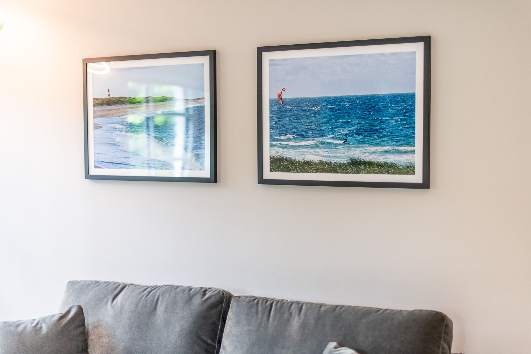 Sofa in Ferienhaus auf Sylt