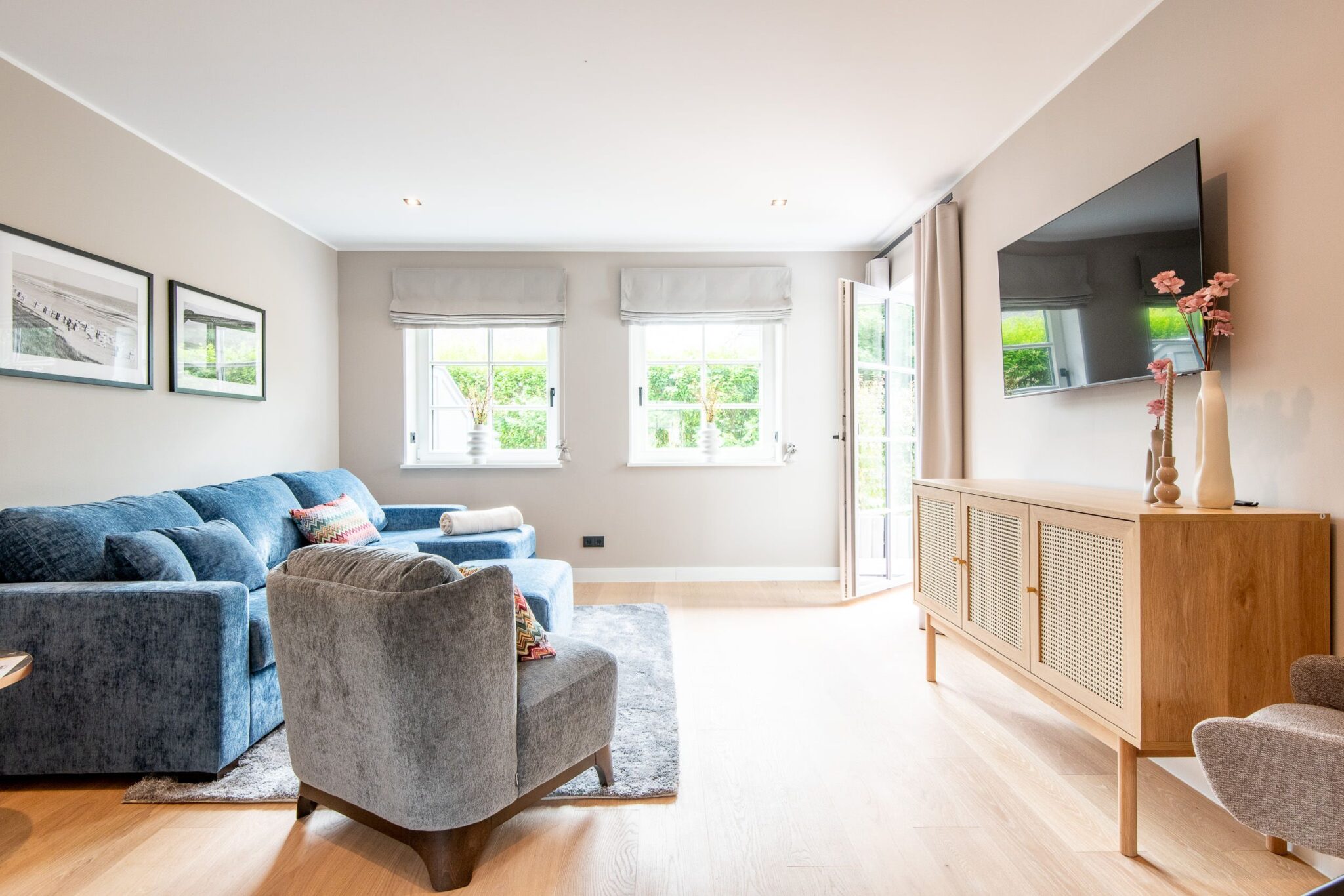 Wohnzimmer in Ferienhaus auf Sylt