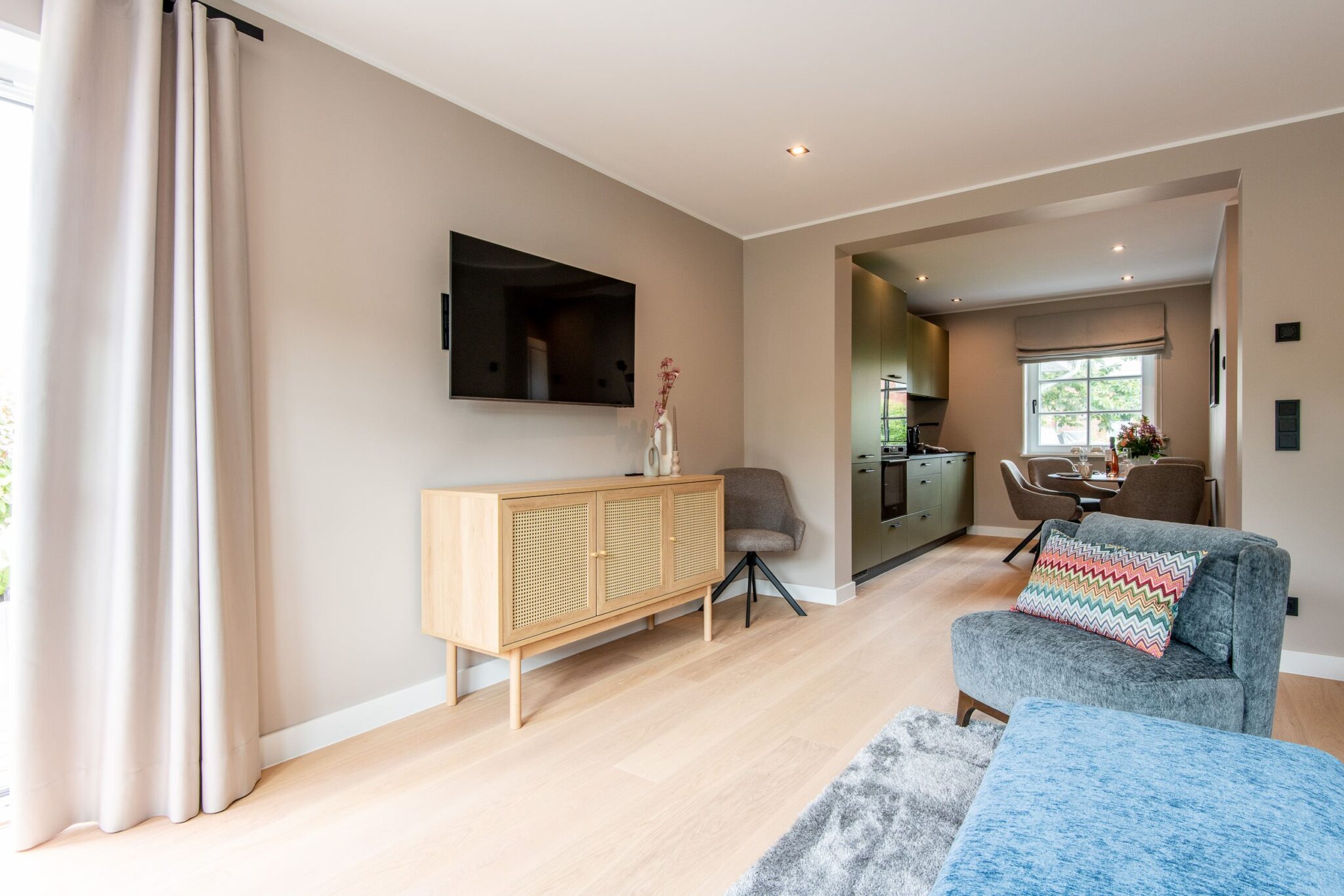 Wohnzimmer in Ferienhaus auf Sylt