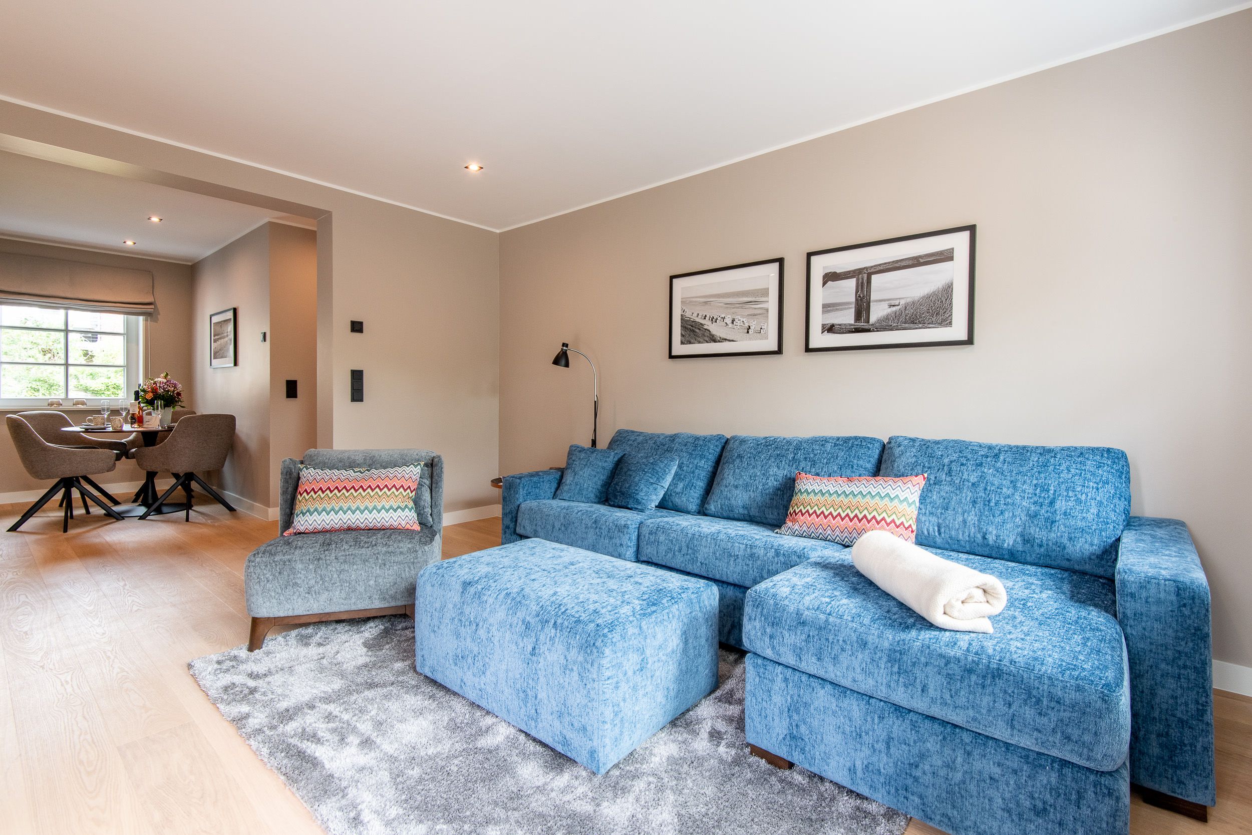 Sofa in Ferienhaus auf Sylt