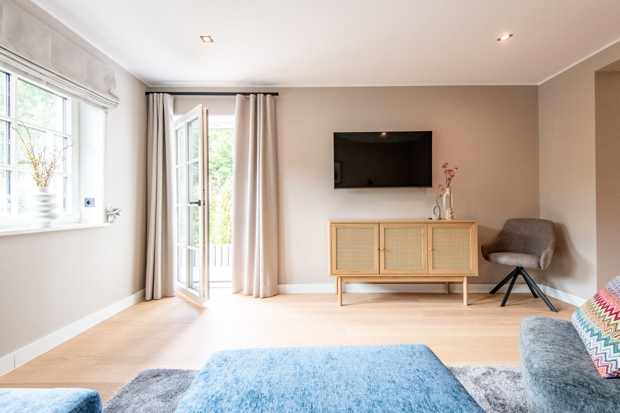 Wohnzimmer in Ferienhaus auf Sylt