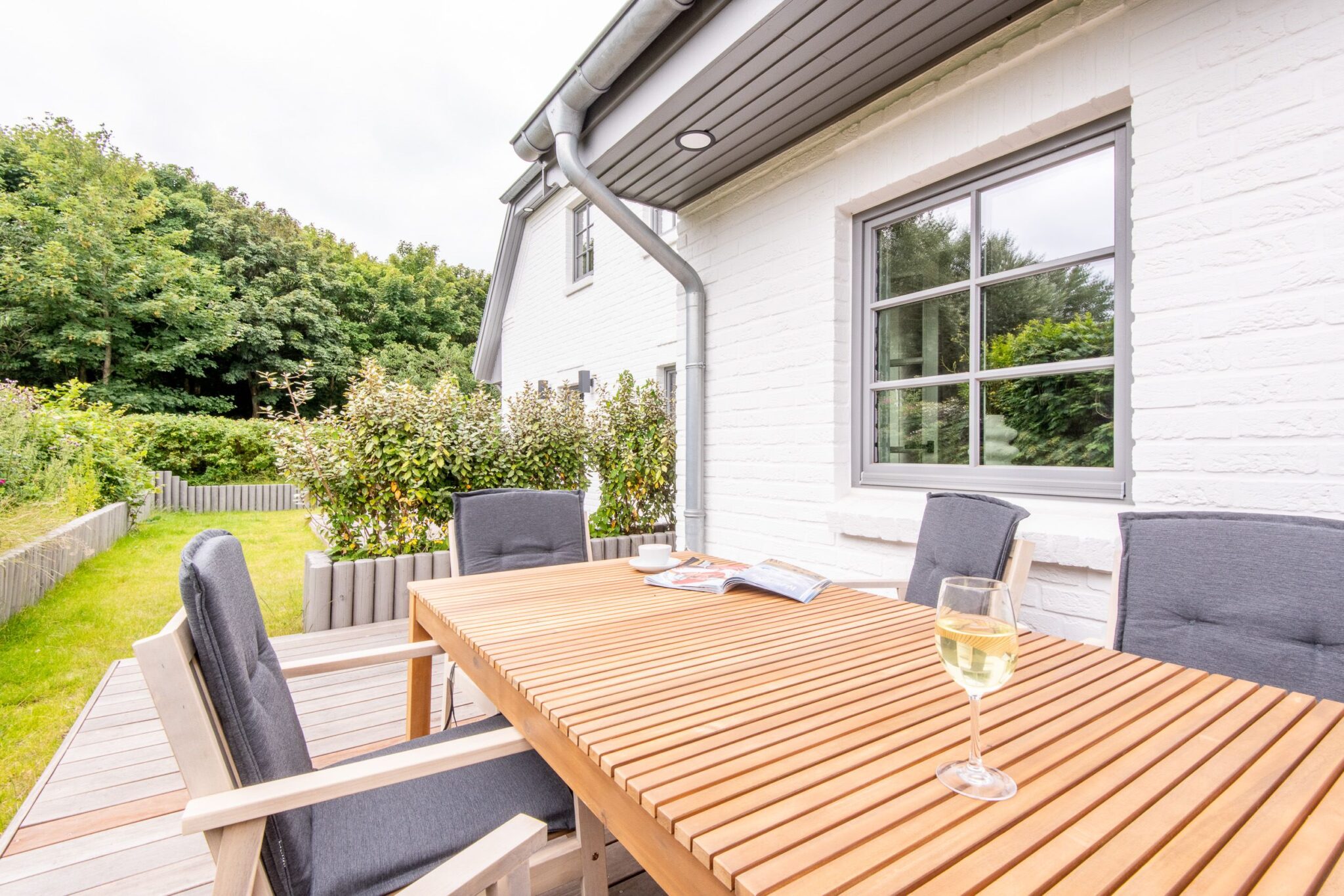 Terrasse in Ferienhaus auf Sylt