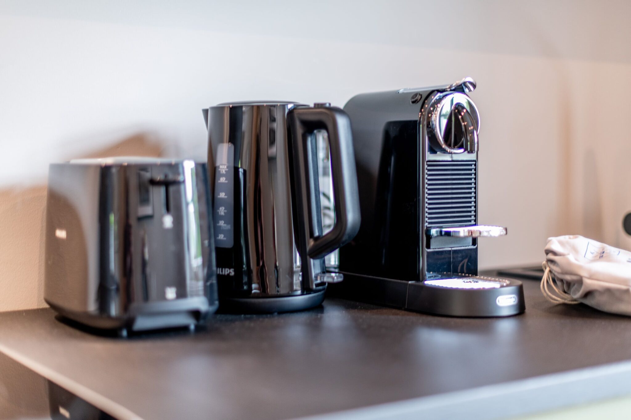 Kaffeemaschine in Ferienhaus auf Sylt