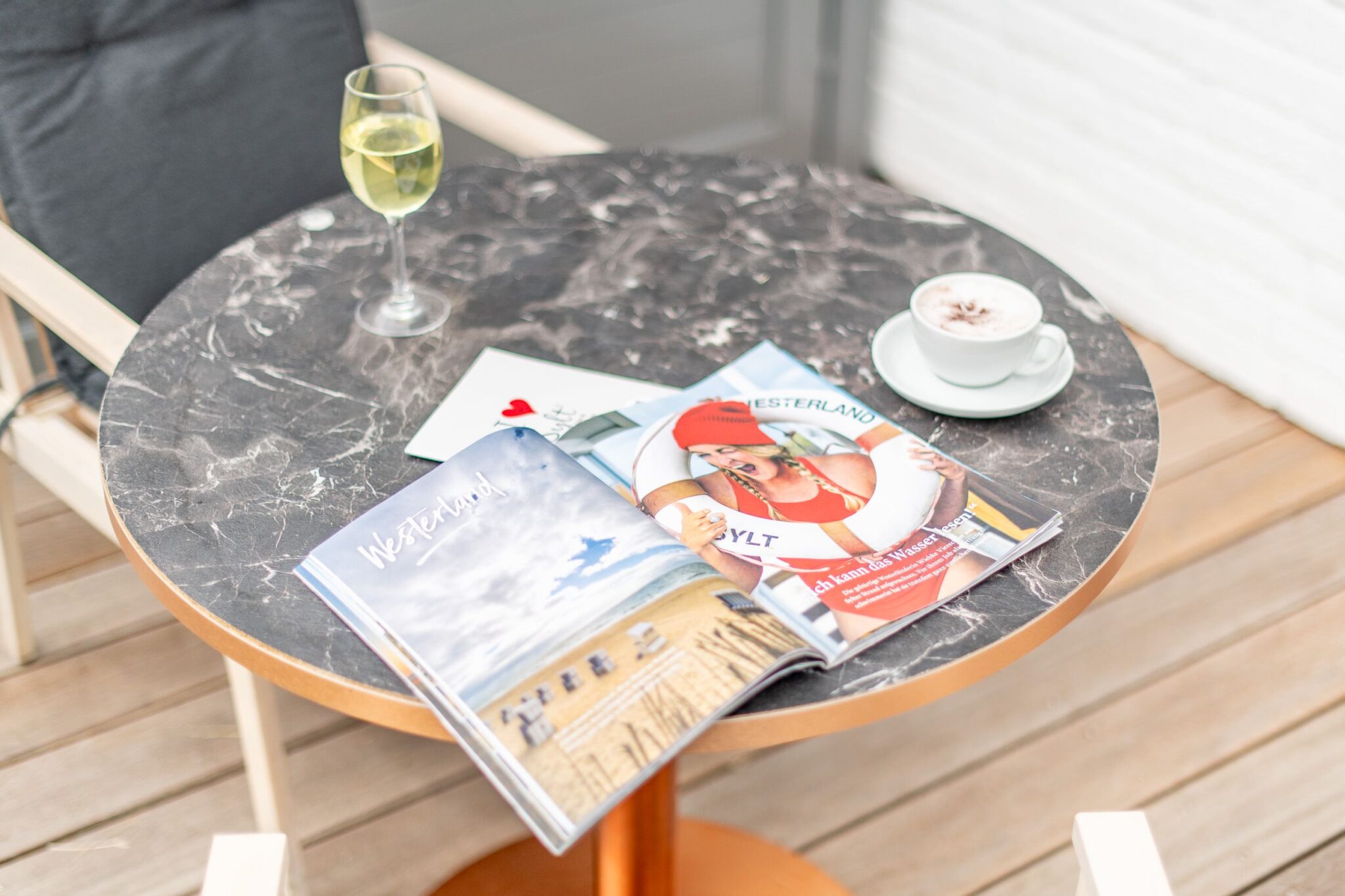 Terrasse in Ferienhaus auf Sylt
