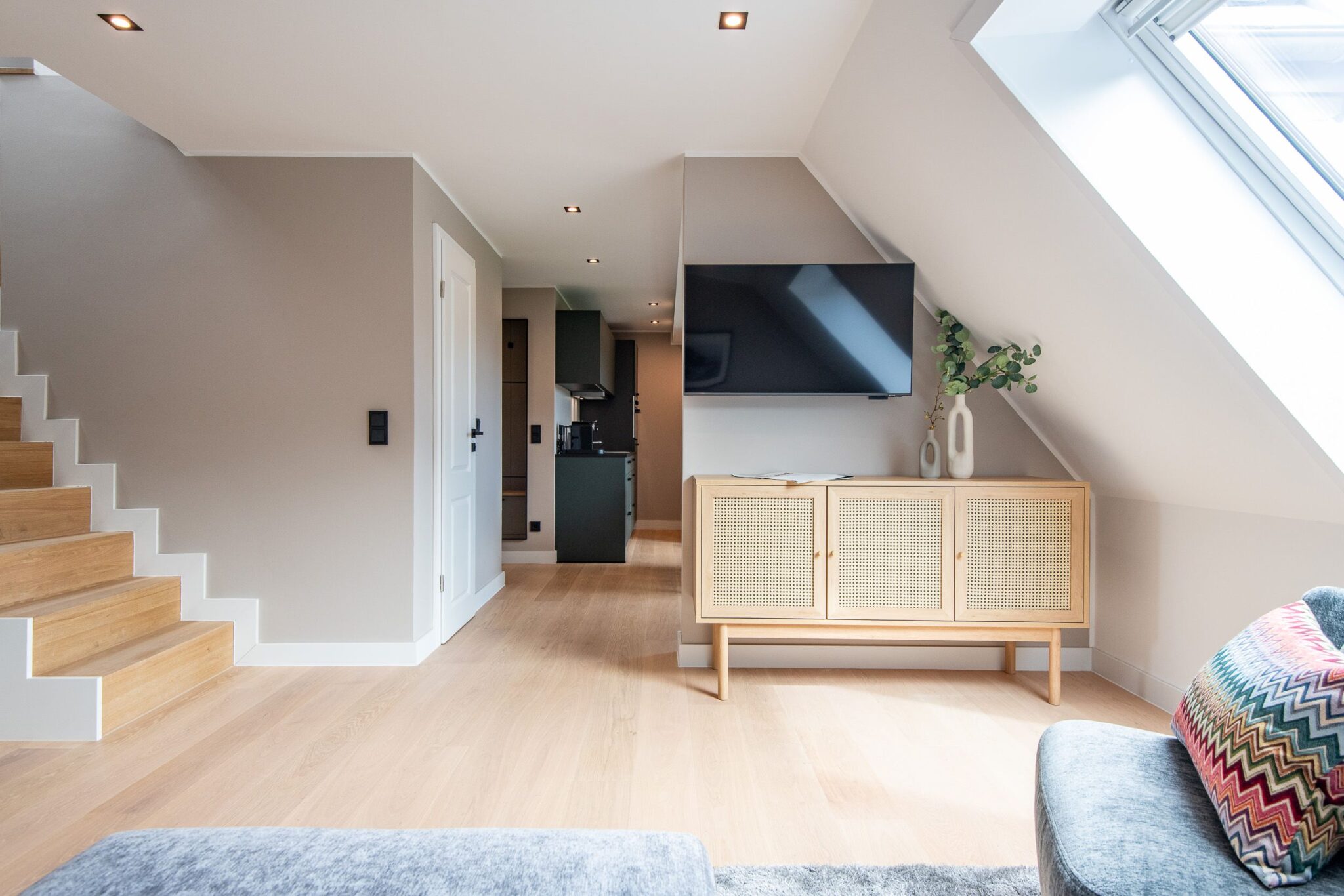 Wohnzimmer in Ferienhaus auf Sylt