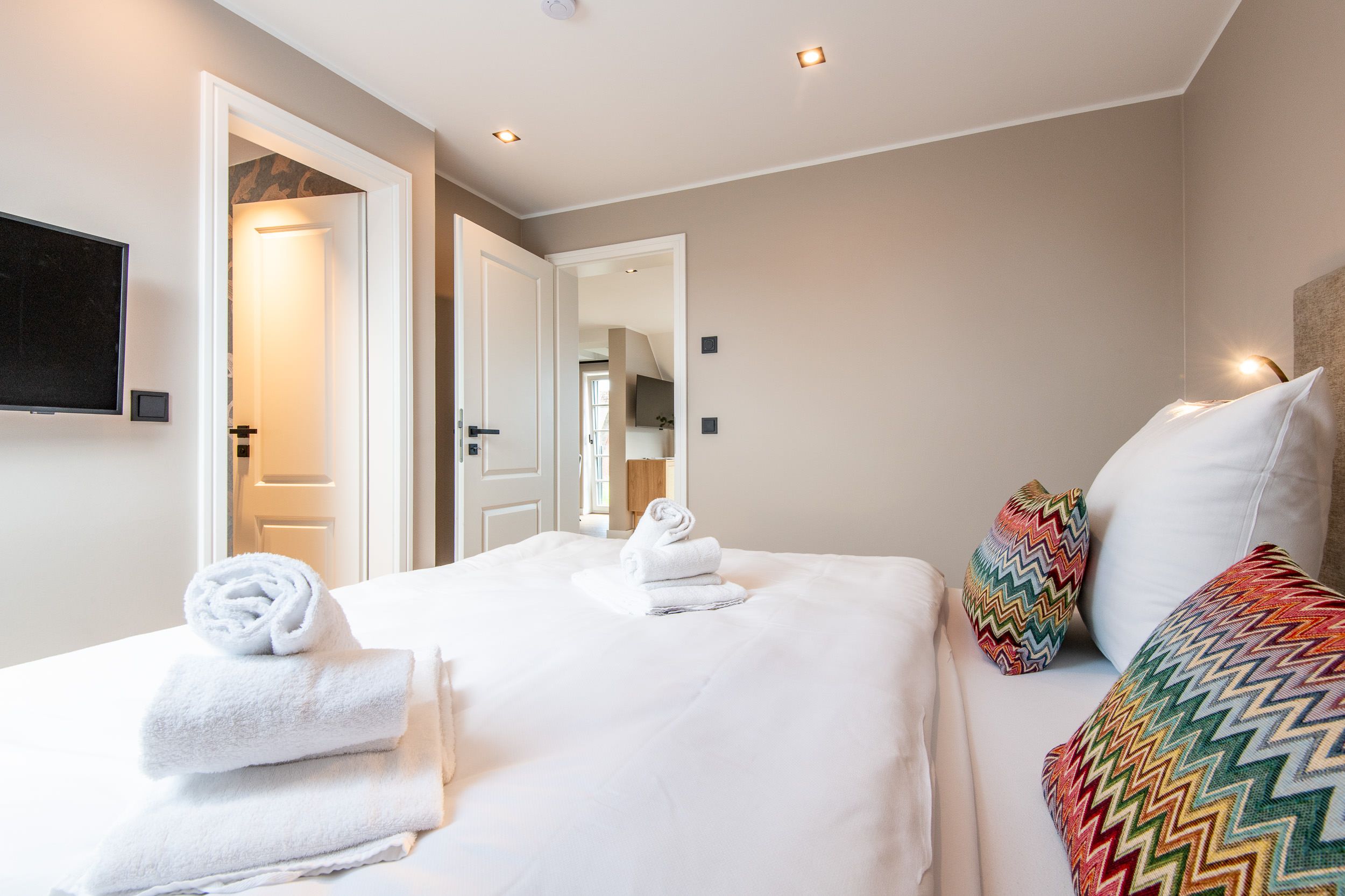 Schlafzimmer in Ferienhaus auf Sylt