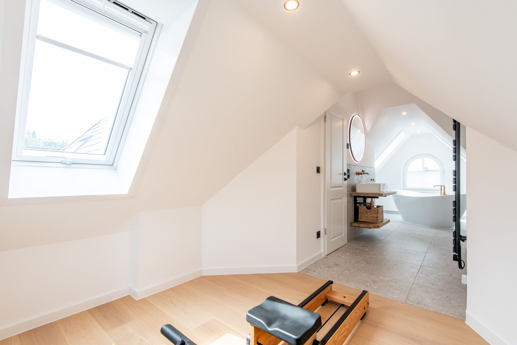 Badezimmer mit Badewanne in Ferienhaus auf Sylt