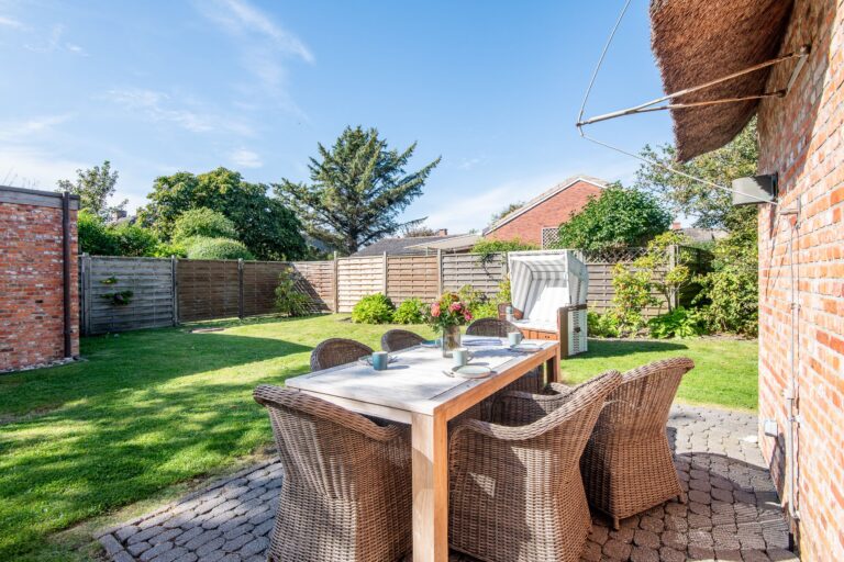 Terrasse in Ferienhaus auf Sylt