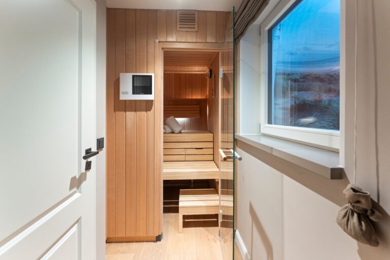 Sauna einer Ferienwohnung auf Sylt