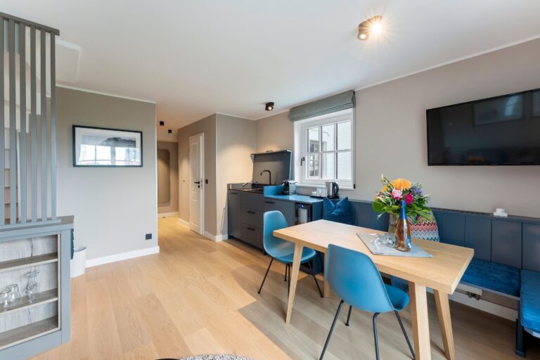 Wohnzimmer einer Ferienwohnung auf Sylt