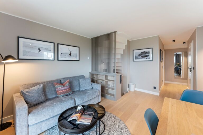 Wohnzimmer einer Ferienwohnung auf Sylt