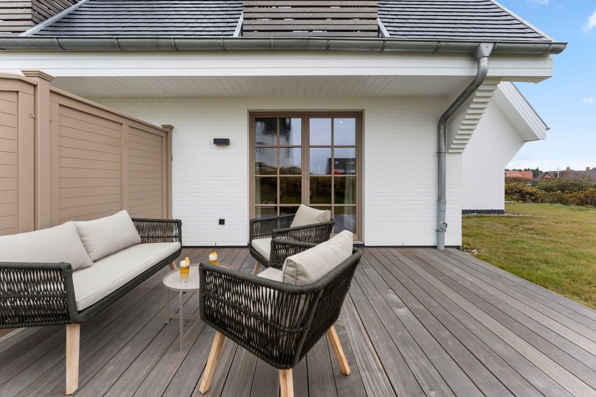 Terrasse einer Ferienwohnung auf Sylt