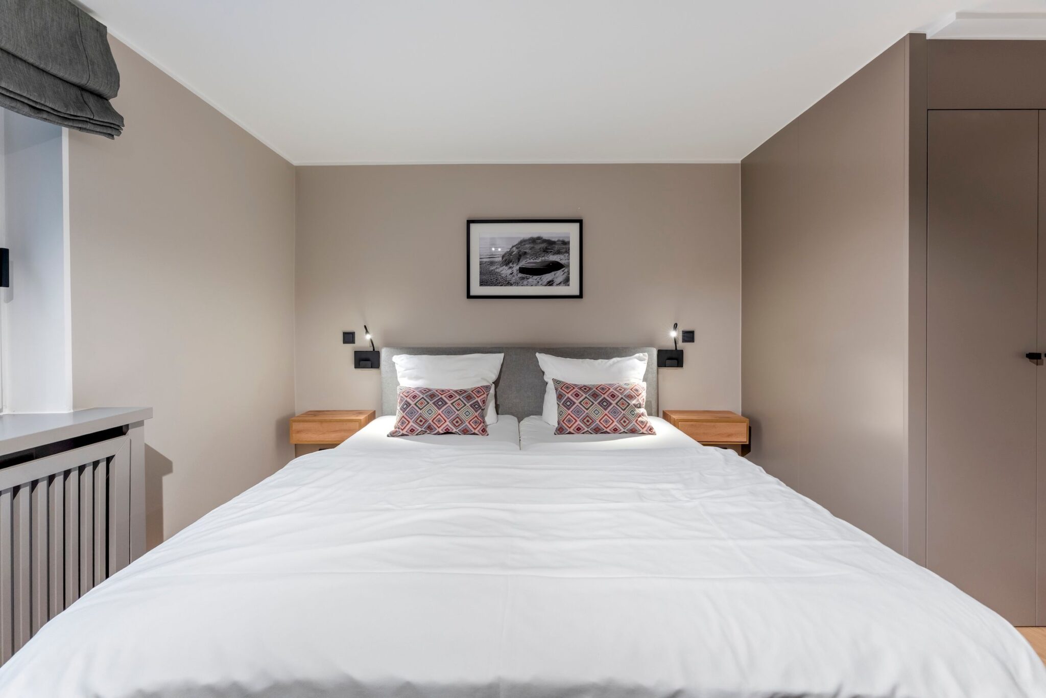 Schlafzimmer einer Ferienwohnung auf Sylt