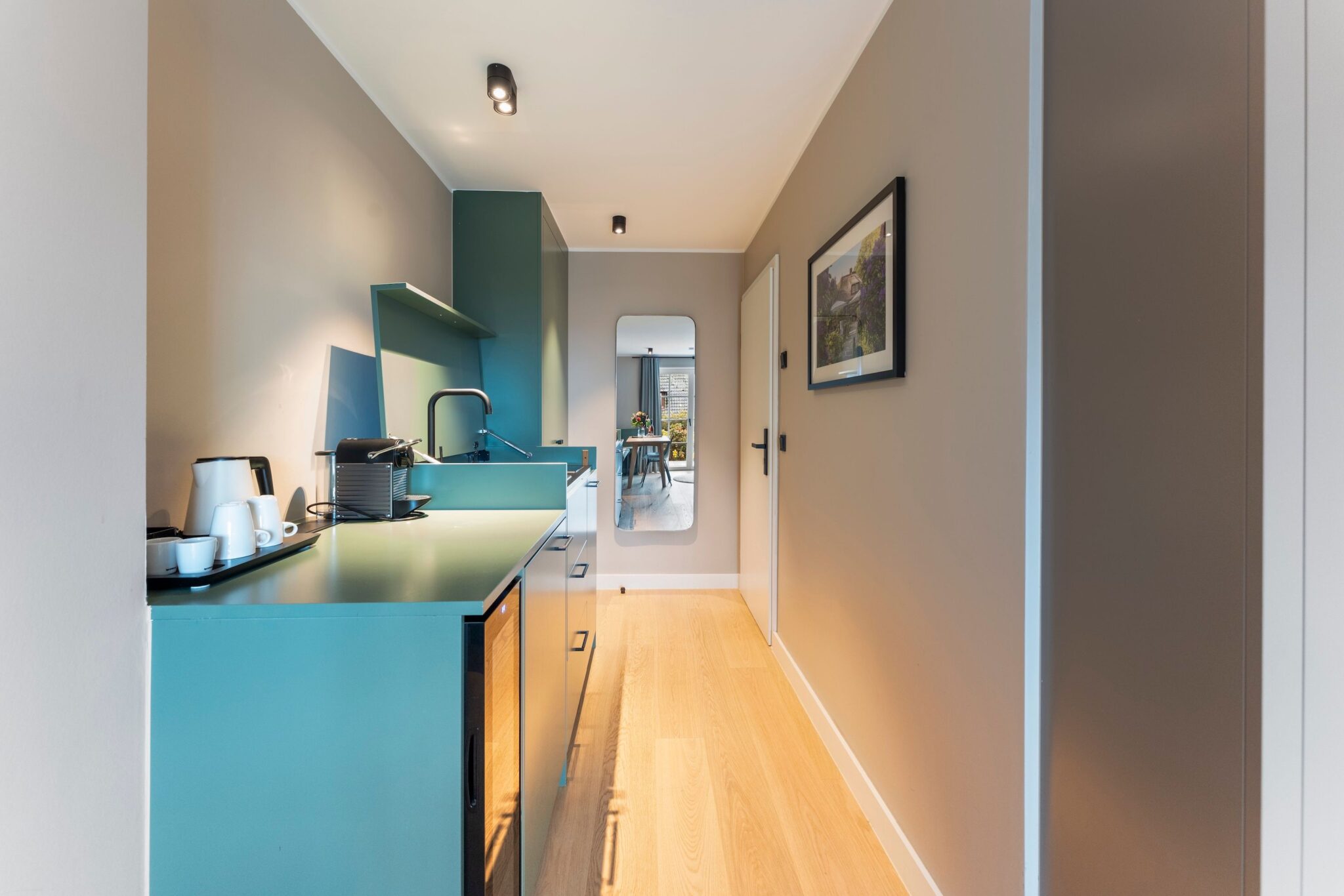 Küche einer Ferienwohnung auf Sylt