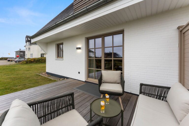 Terrasse einer Ferienwohnung auf Sylt
