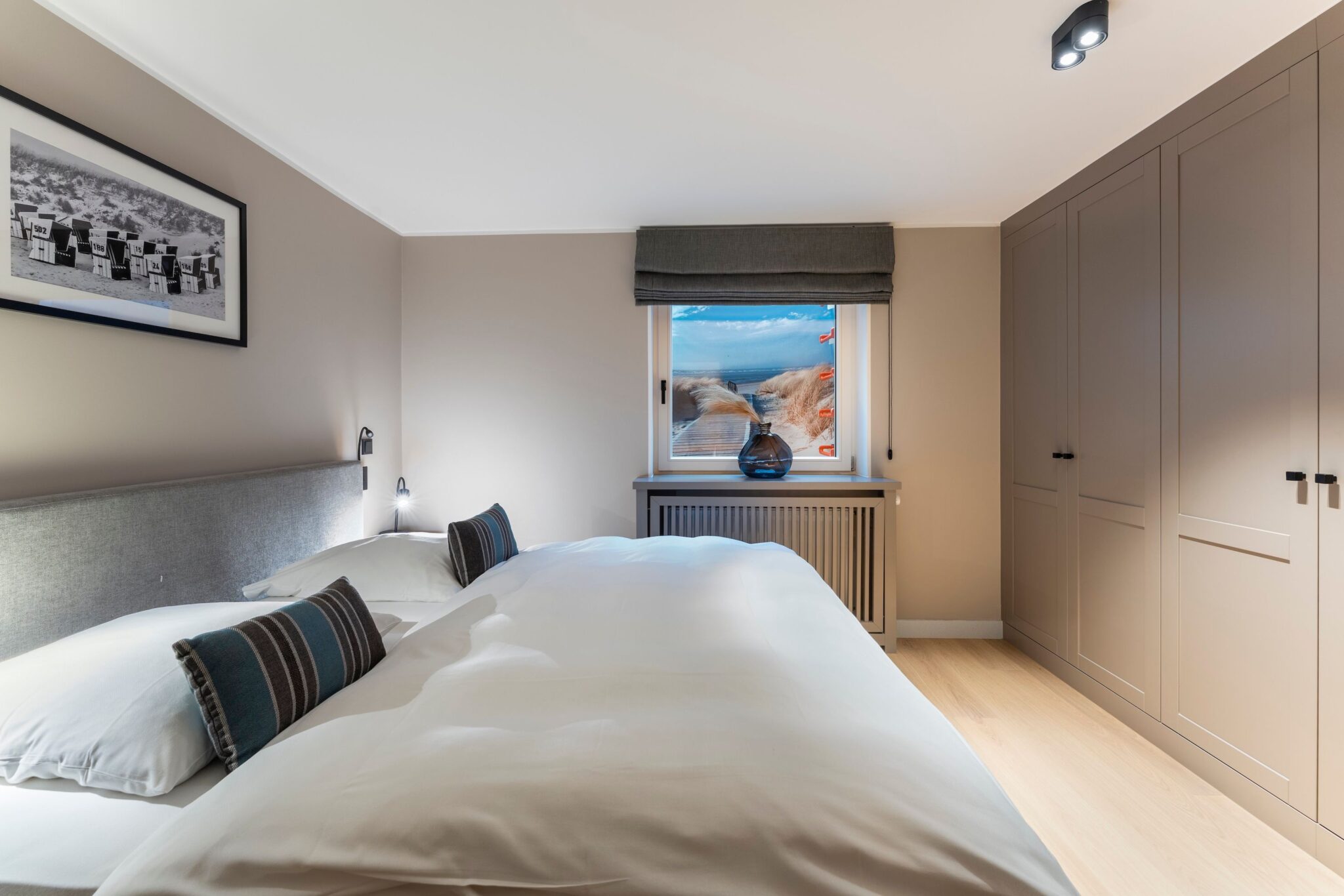 Schlafzimmer einer Ferienwohnung auf Sylt