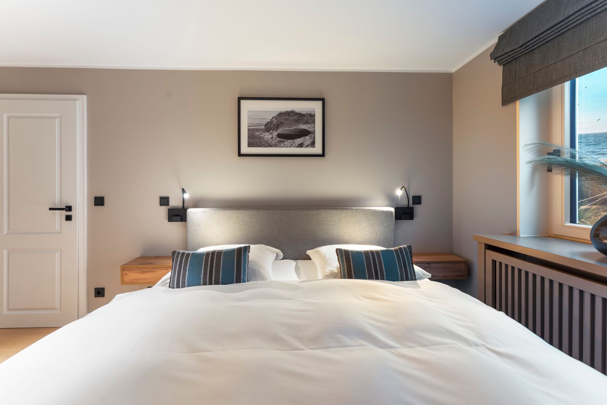 Schlafzimmer einer Ferienwohnung auf Sylt