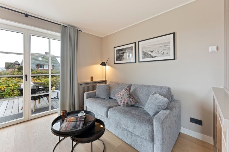 Wohnzimmer einer Ferienwohnung auf Sylt