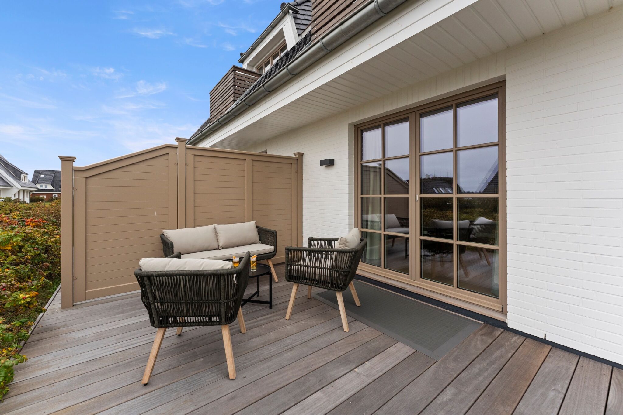Terrasse einer Ferienwohnung auf Sylt