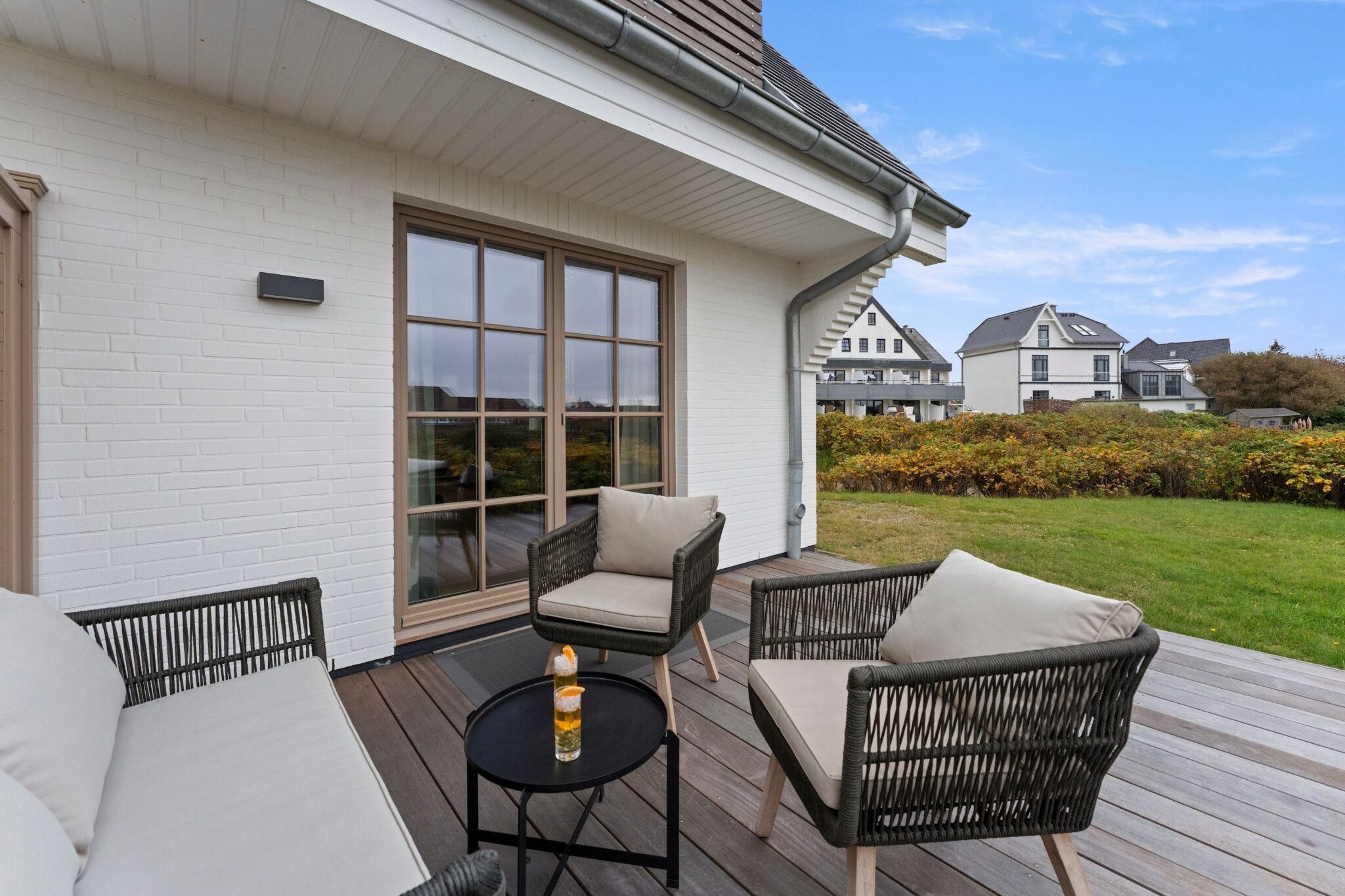 Terrasse einer Ferienwohnung auf Sylt