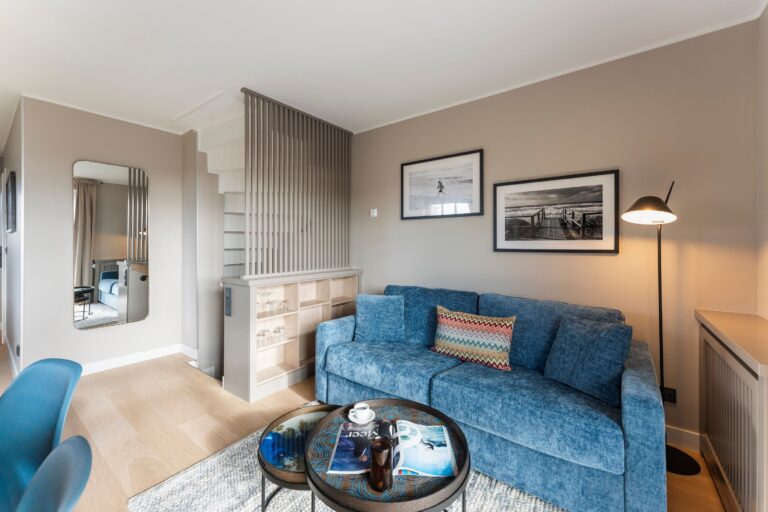 Wohnzimmer einer Ferienwohnung auf Sylt