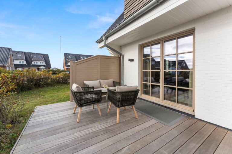 Terrasse einer Ferienwohnung auf Sylt
