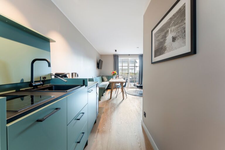 Küche einer Ferienwohnung auf Sylt