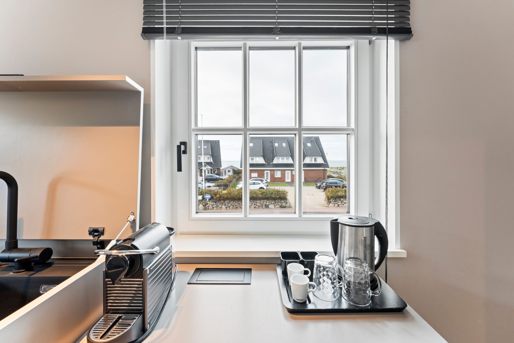 Küche einer Ferienwohnung auf Sylt