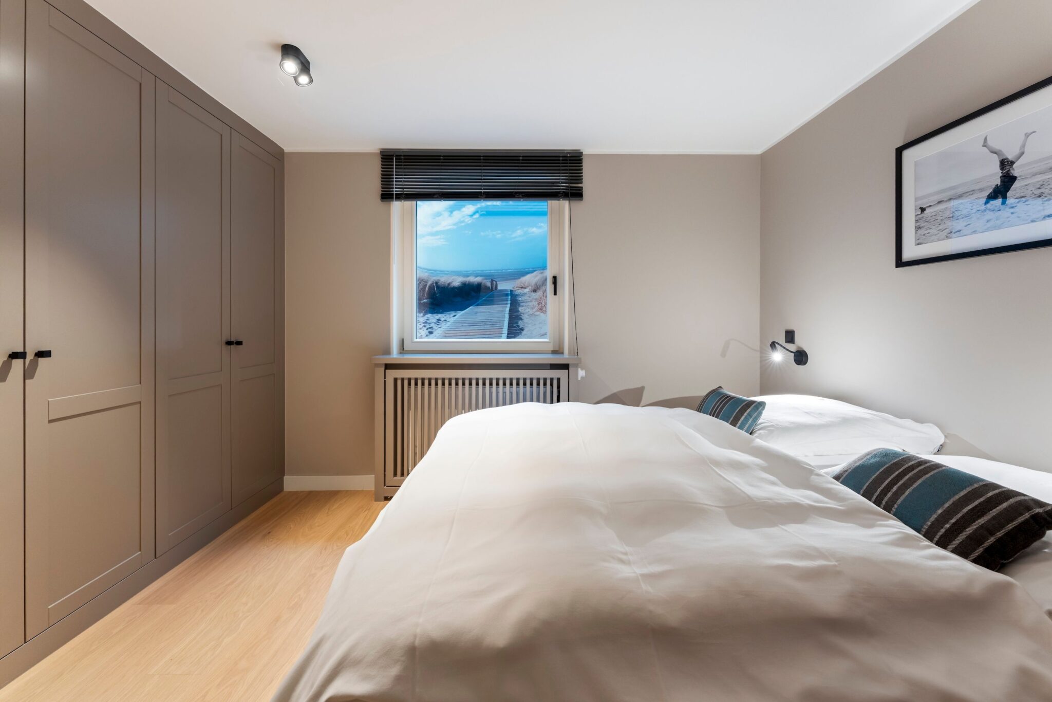 Schlafzimmer einer Ferienwohnung auf Sylt