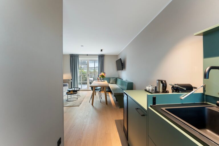 Küche einer Ferienwohnung auf Sylt