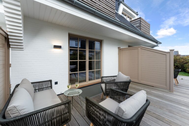 Terrasse einer Ferienwohnung auf Sylt