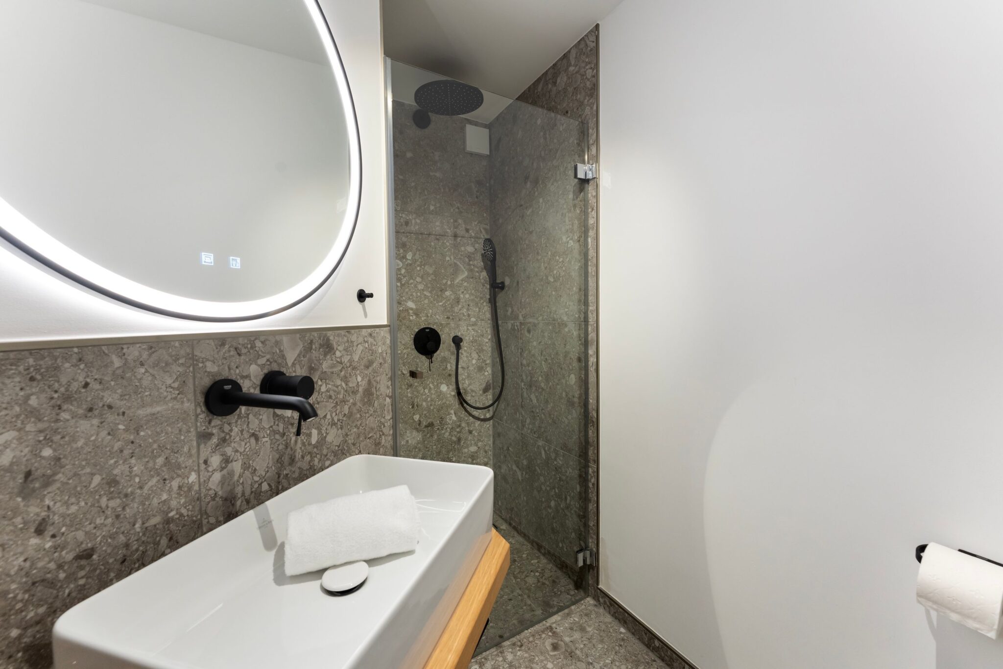 Badezimmer einer Ferienwohnung auf Sylt