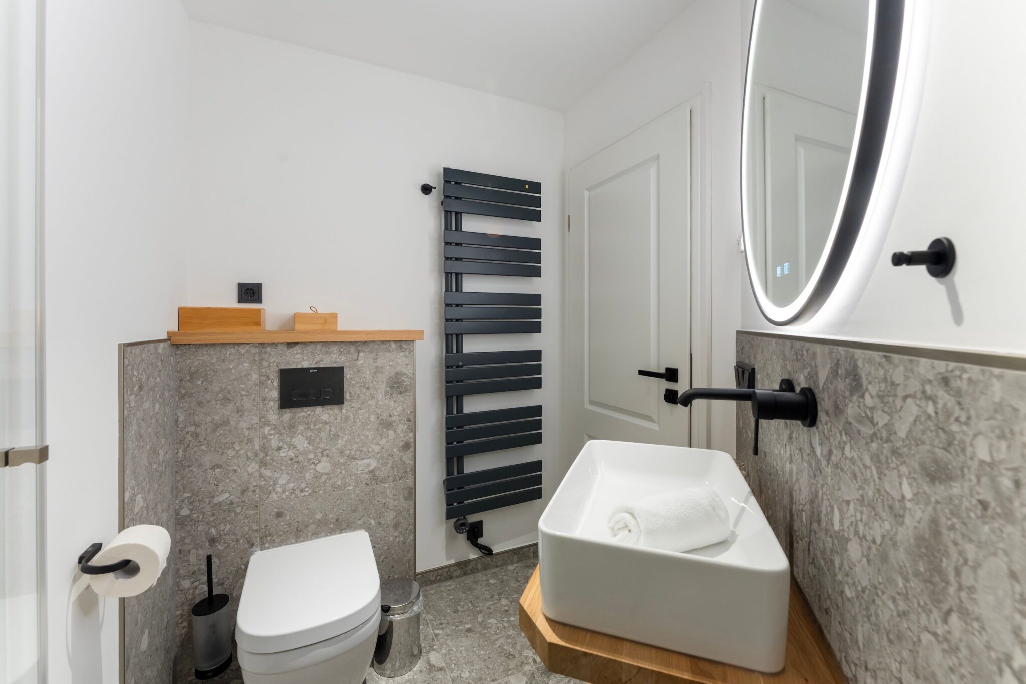 Badezimmer einer Ferienwohnung auf Sylt