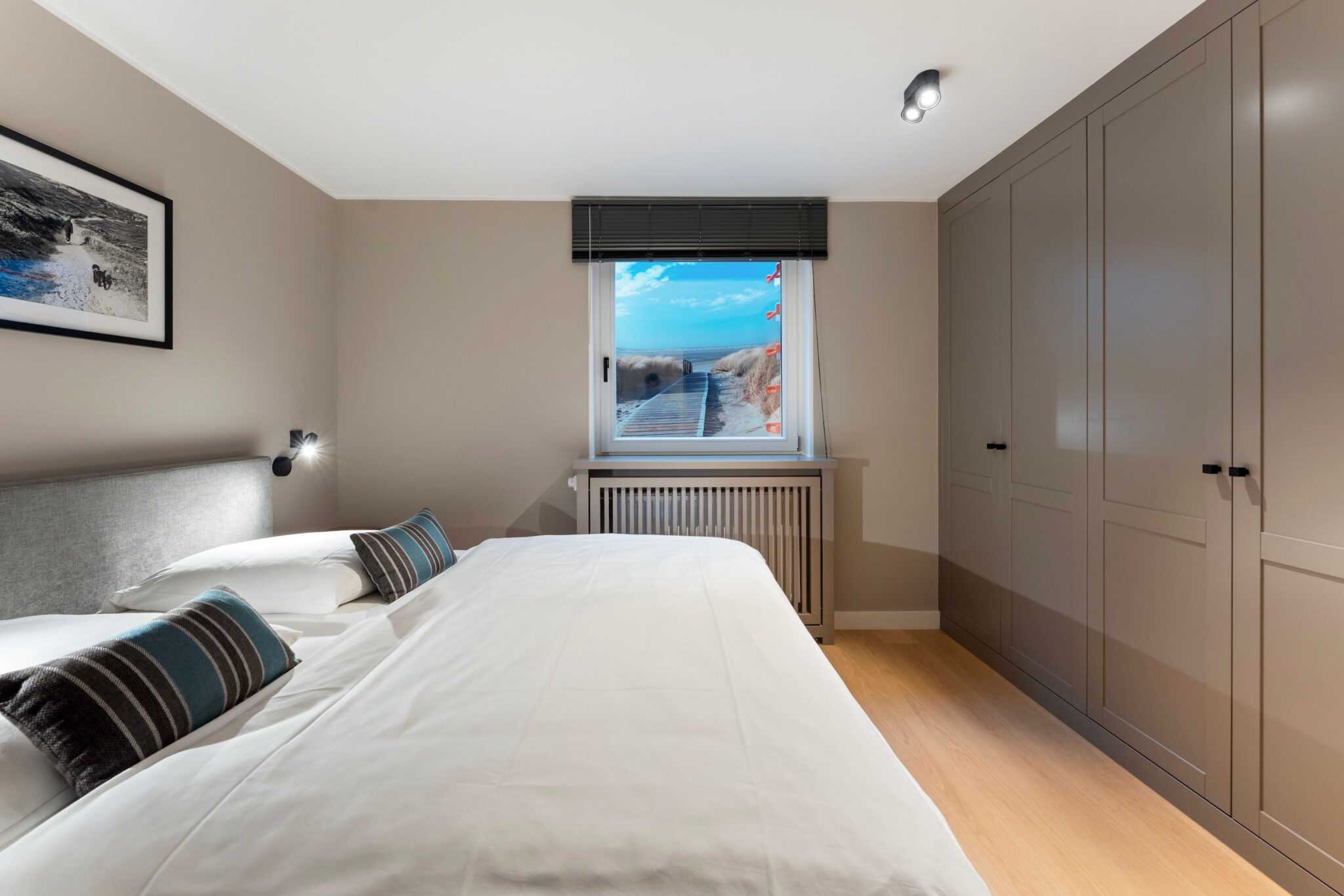 Schlafzimmer einer Ferienwohnung auf Sylt