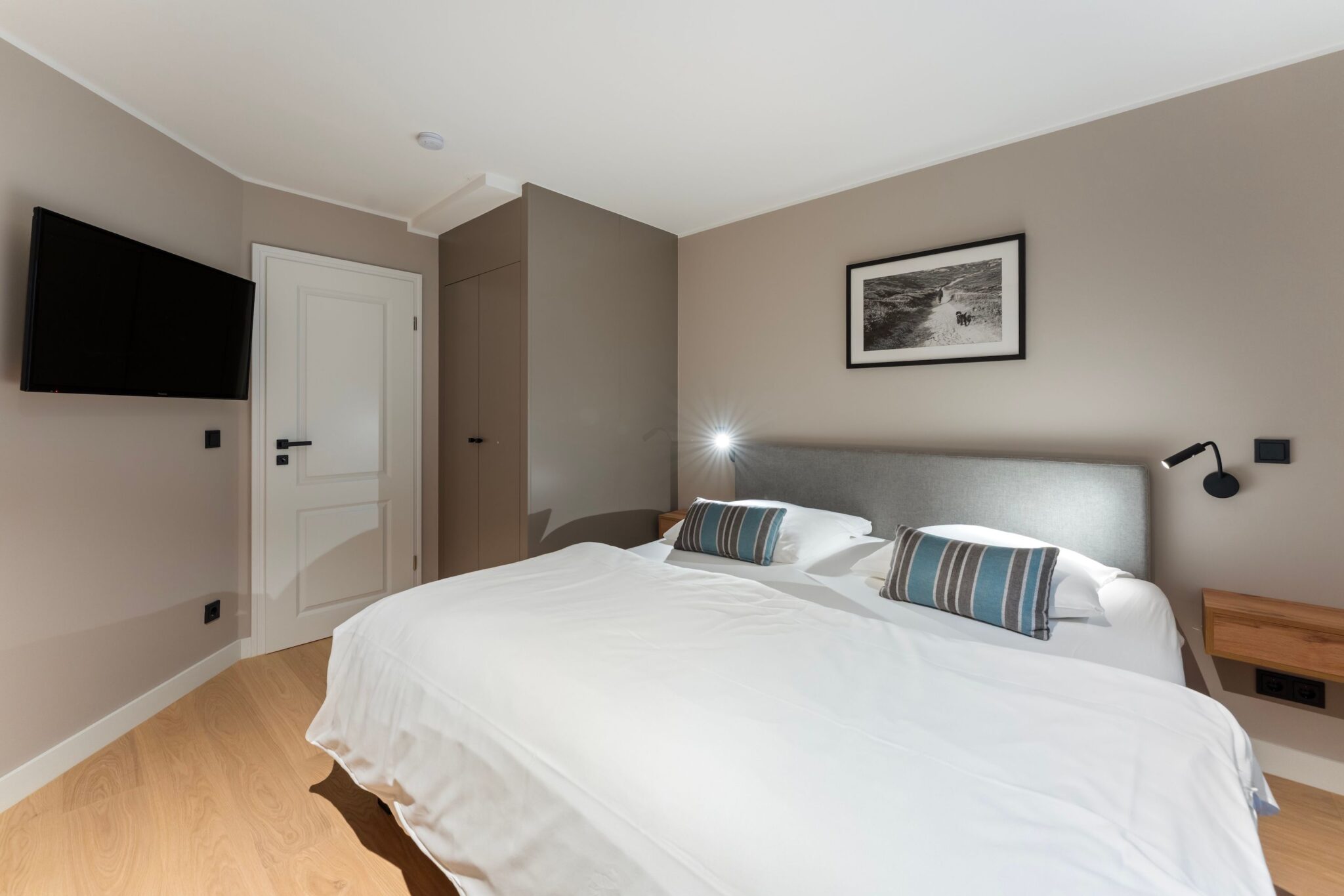 Schlafzimmer einer Ferienwohnung auf Sylt