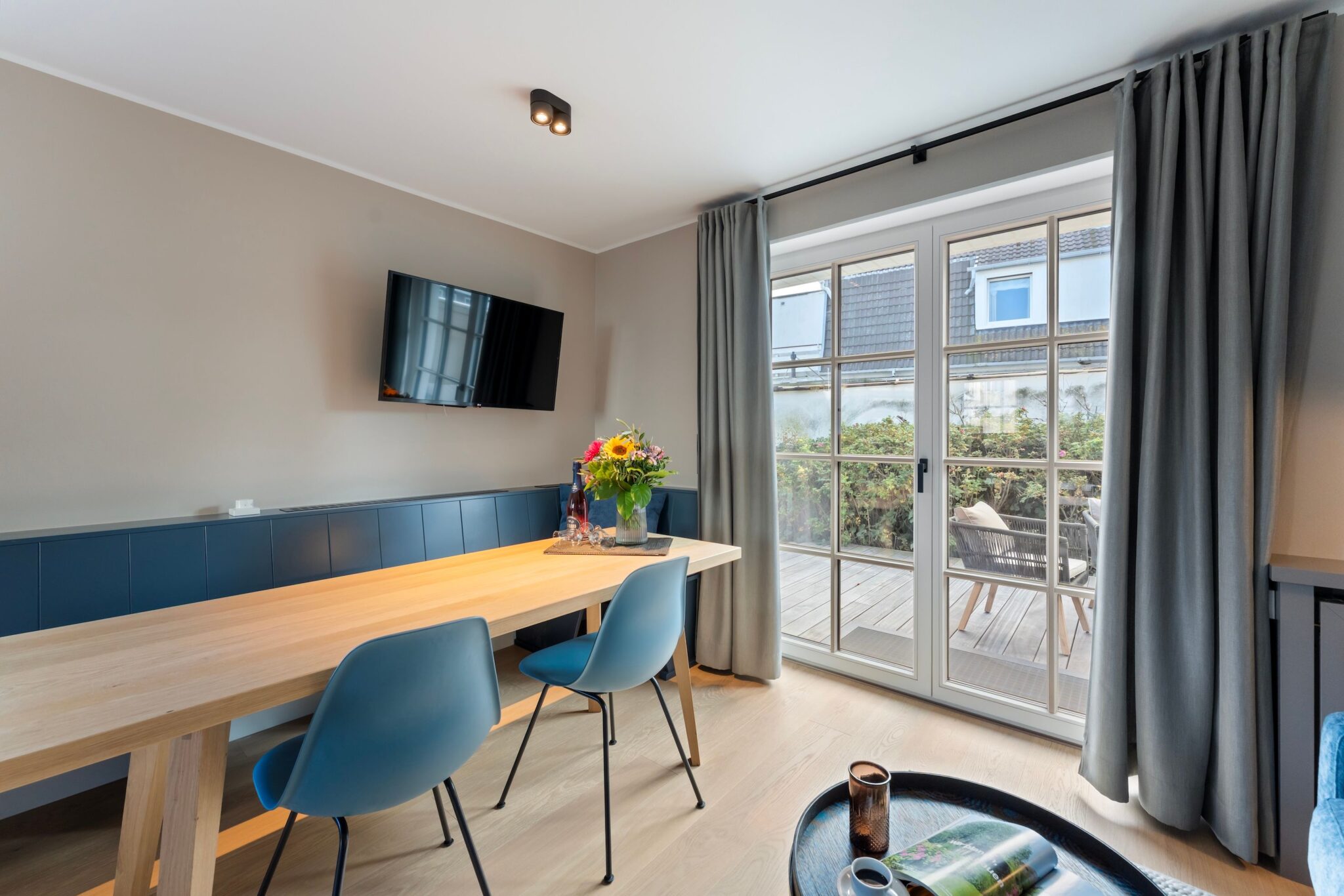 Esstisch einer Ferienwohnung auf Sylt