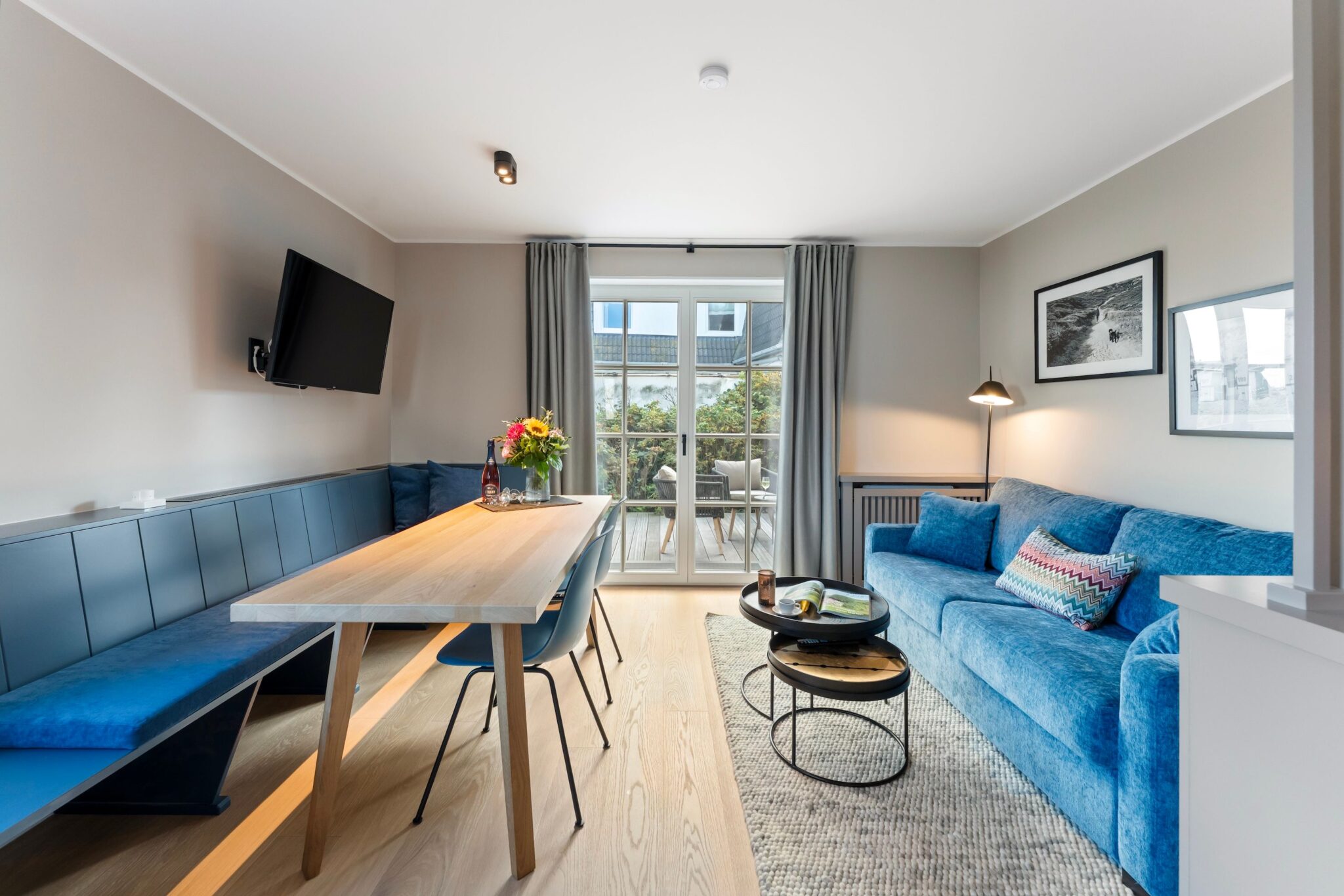 Esstisch einer Ferienwohnung auf Sylt