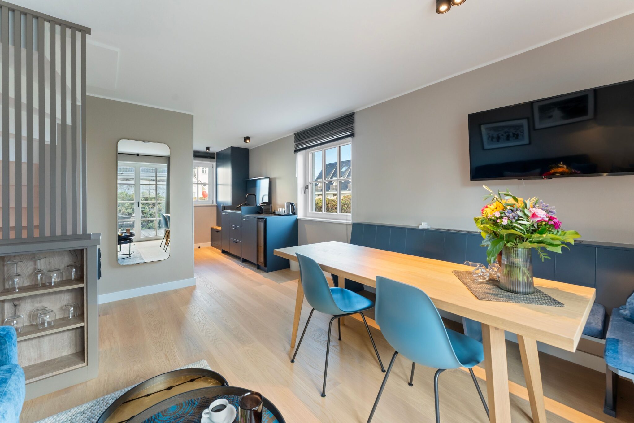 Esstisch einer Ferienwohnung auf Sylt