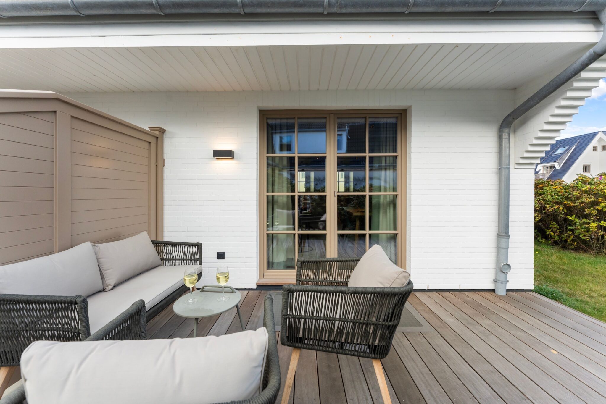 Terrasse einer Ferienwohnung auf Sylt