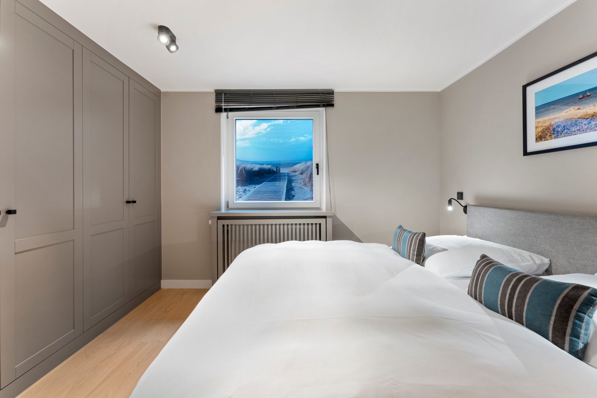 Schlafzimmer einer Ferienwohnung auf Sylt