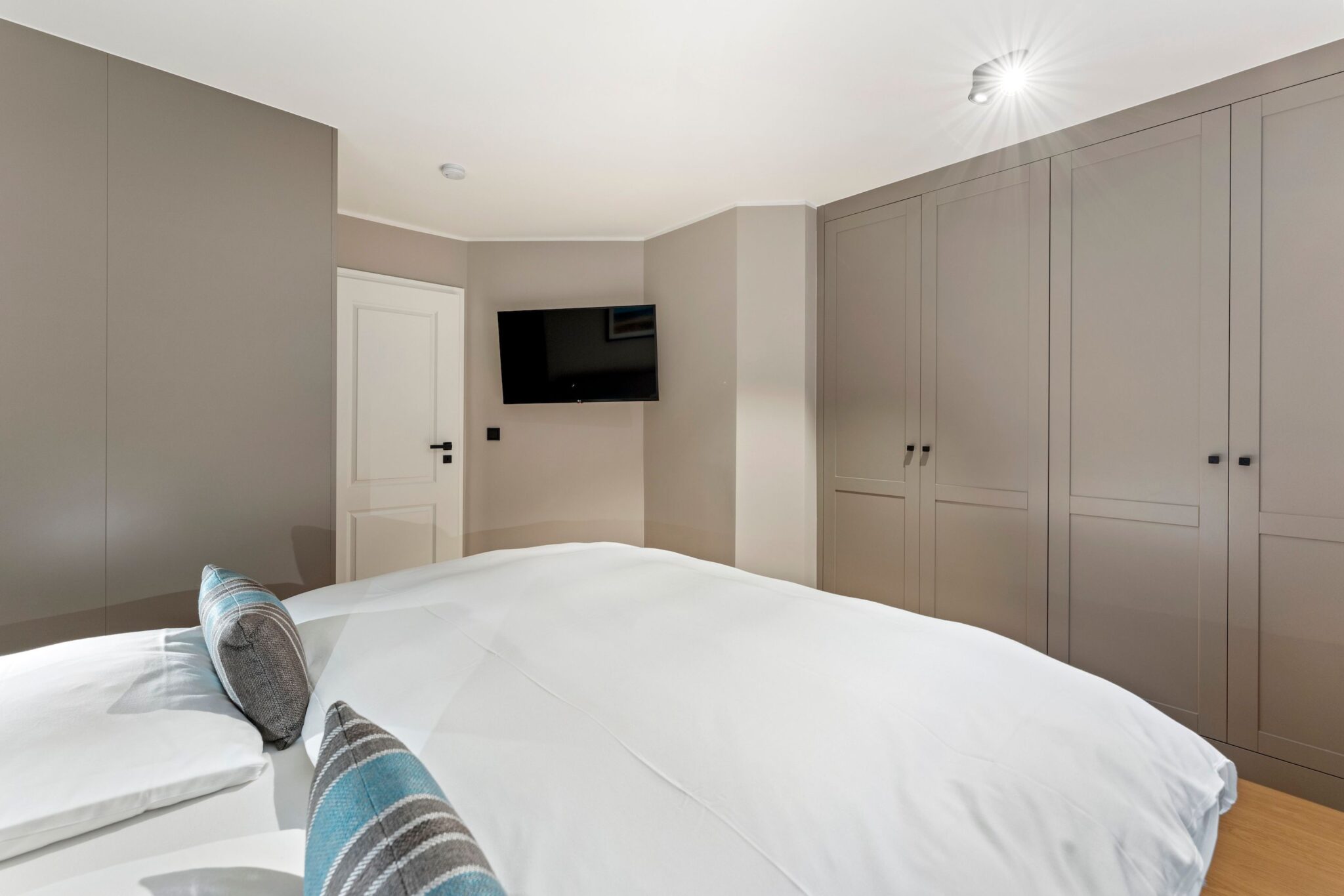 Schlafzimmer einer Ferienwohnung auf Sylt