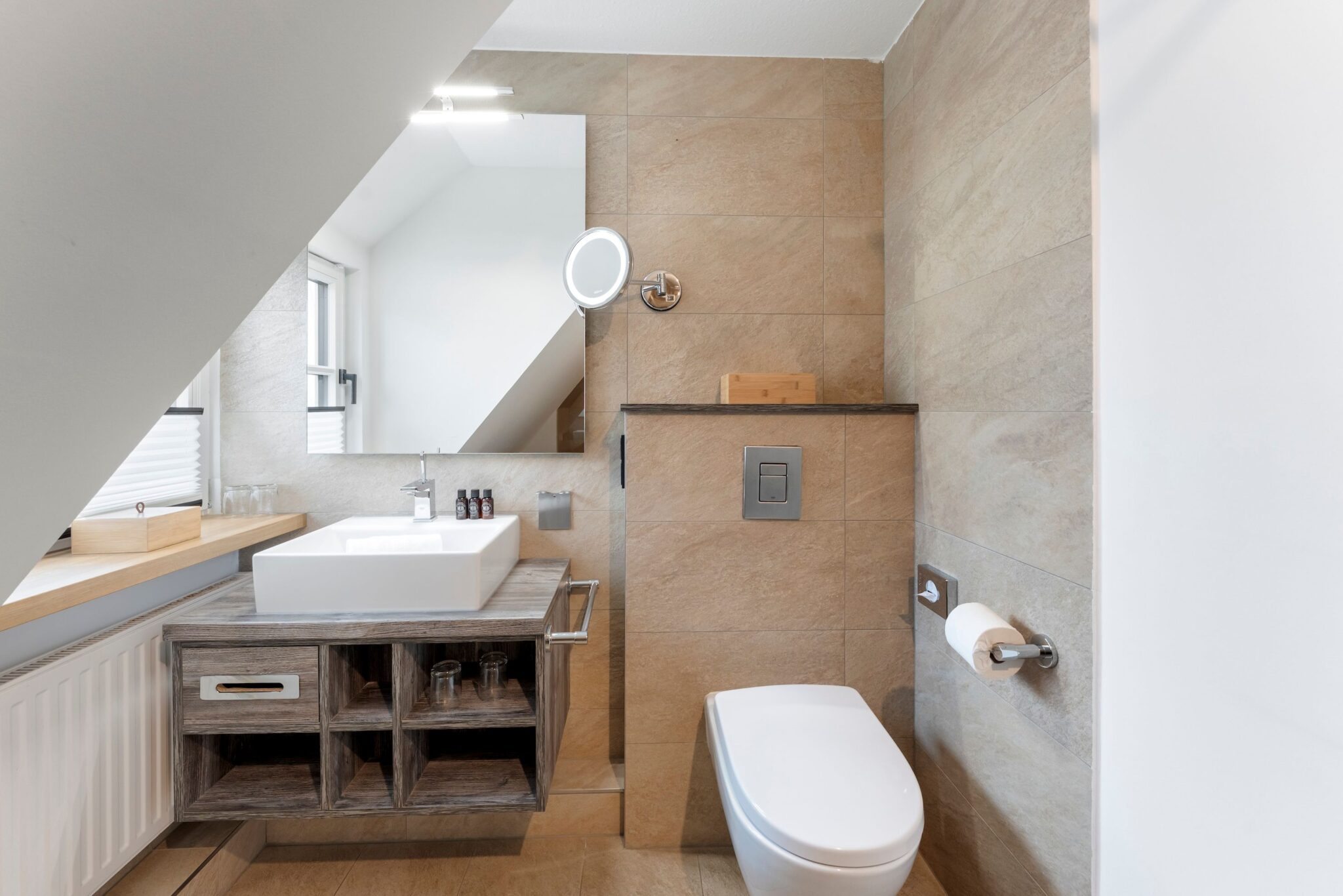 Badezimmer in einer Ferienwohnung auf Sylt