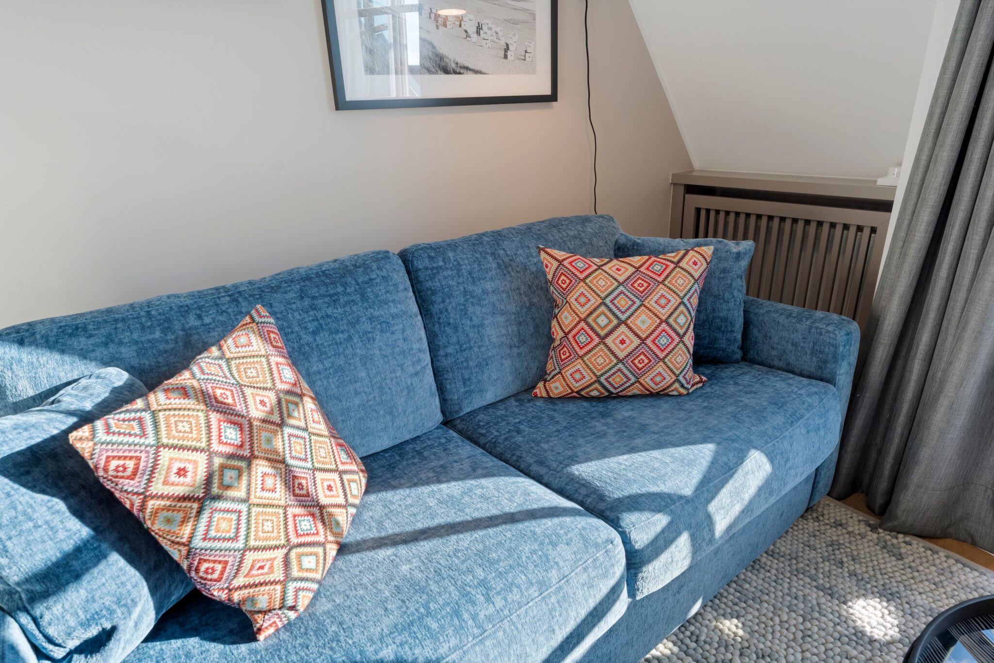 Wohnzimmer in einer Ferienwohnung auf Sylt