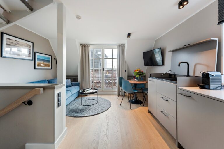 Wohnzimmer einer Ferienwohnung auf Sylt