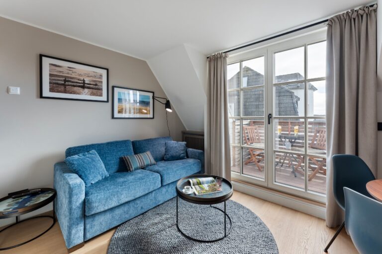 Wohnzimmer einer Ferienwohnung auf Sylt