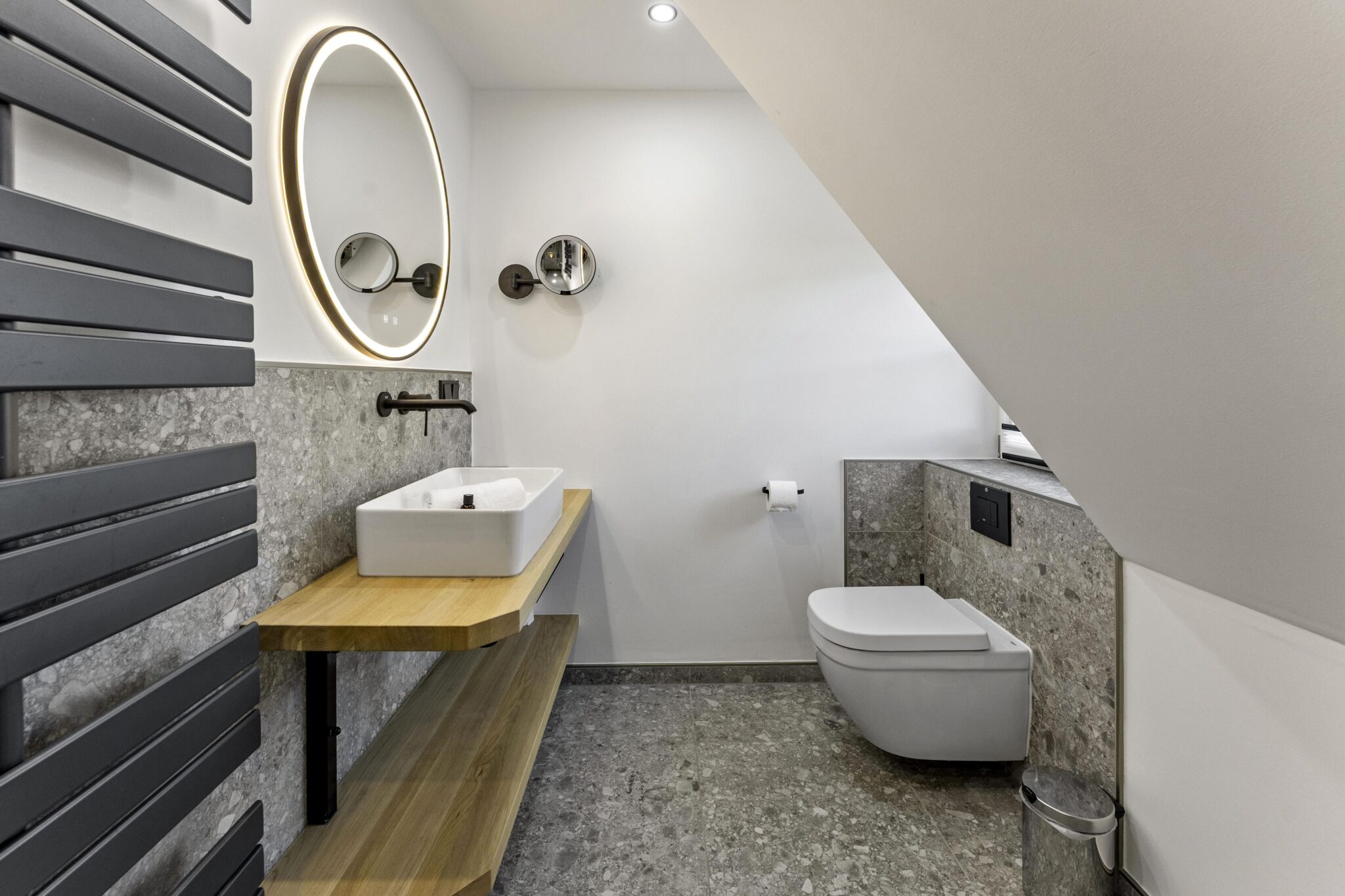 Badezimmer einer Ferienwohnung auf Sylt