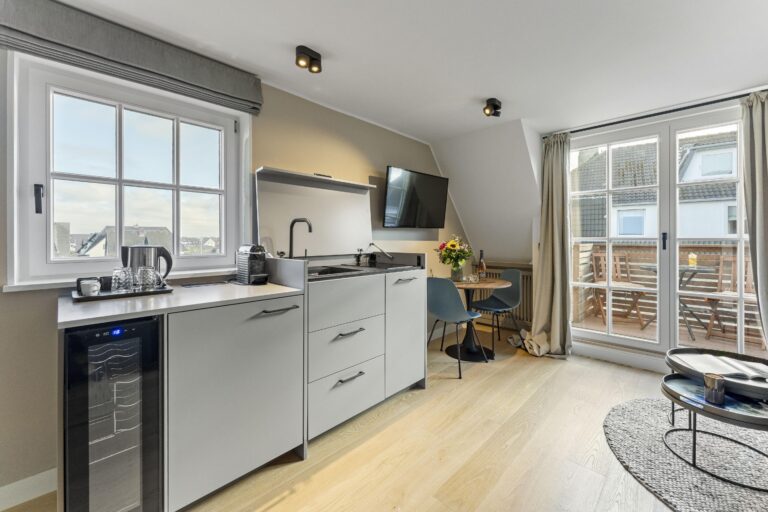 Küche einer Ferienwohnung auf Sylt