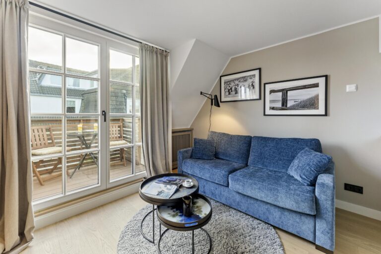 Wohnzimmer einer Ferienwohnung auf Sylt