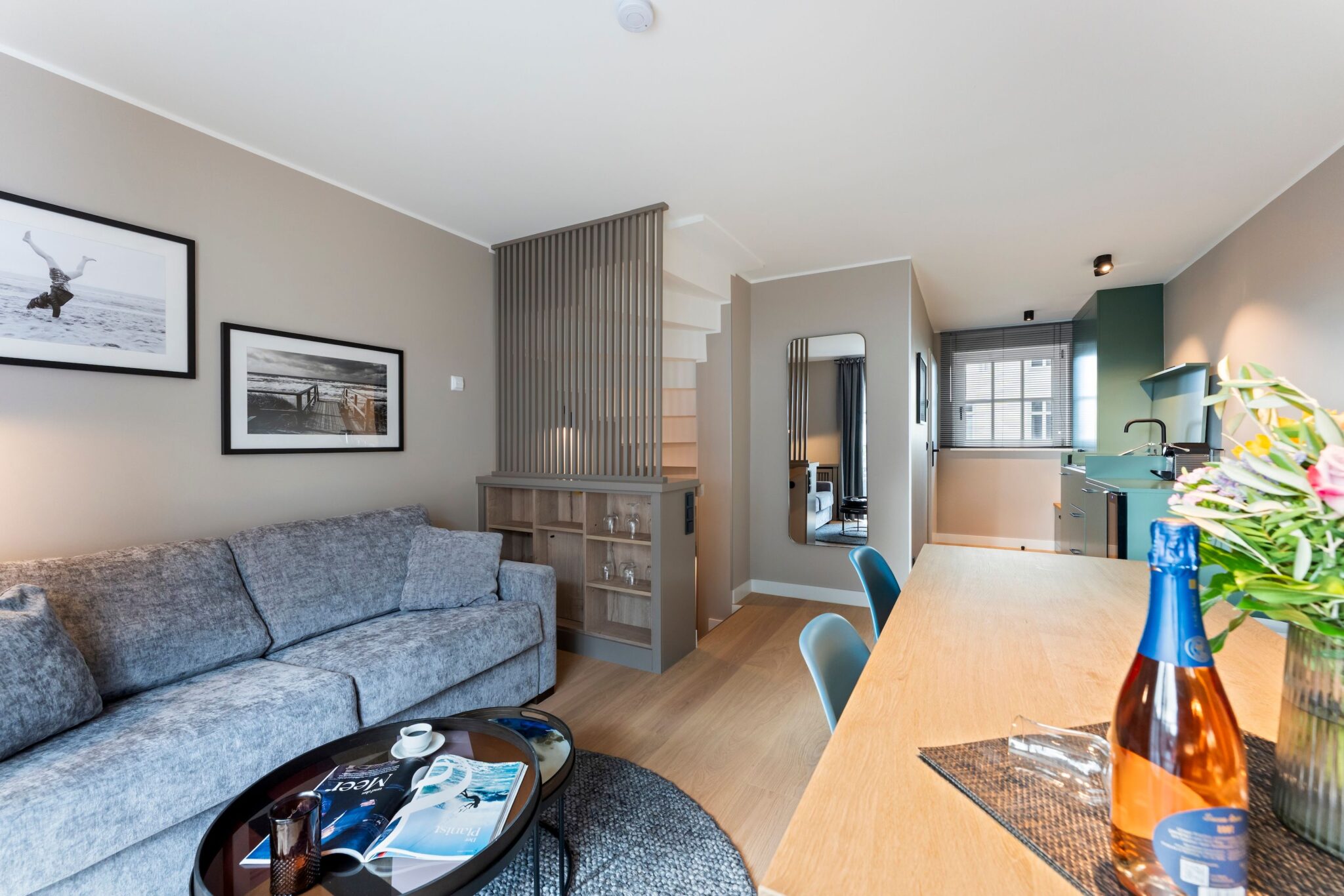 Wohnzimmer einer Ferienwohnung auf Sylt