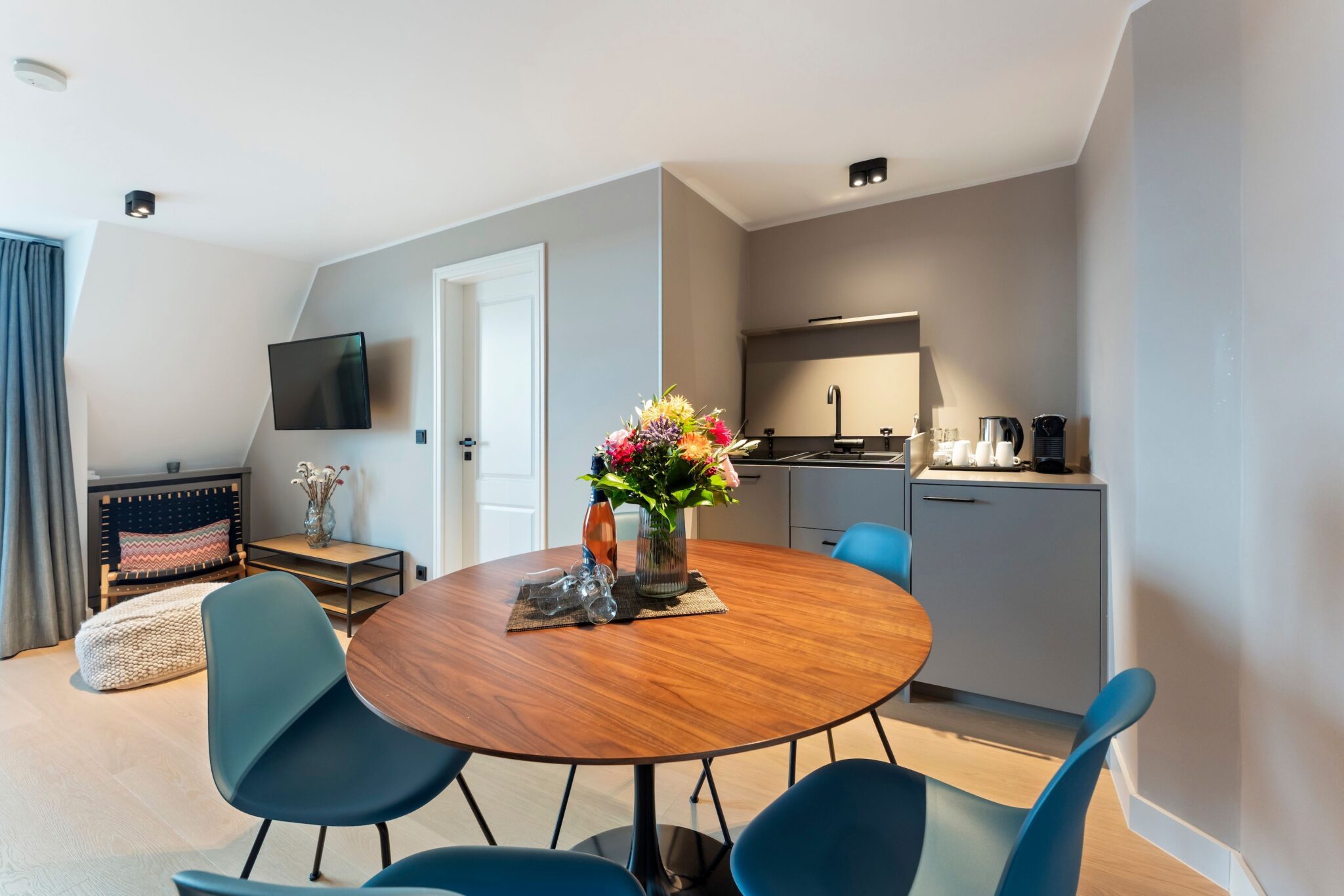 Küche in einer Ferienwohnung auf Sylt